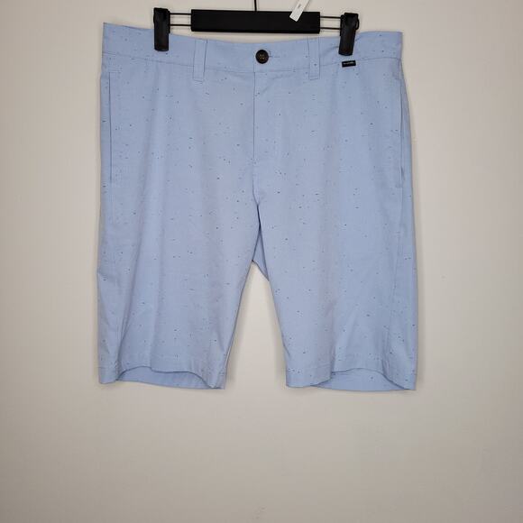 Travis Mathew Golf Shorts Men 34 Blue 10" Casual Chino - Picture 1 of 10